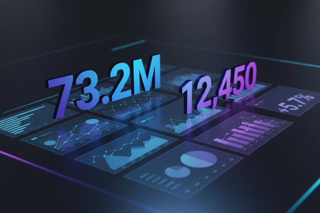 Crea numeri matematici con grafici sottostanti in stile moderno